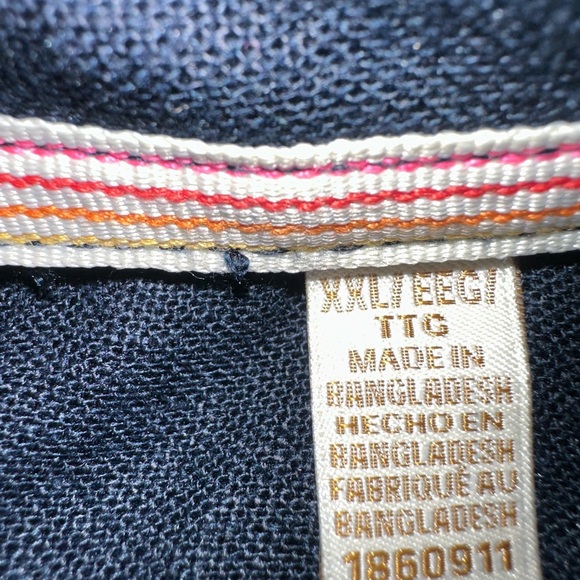 Scotch & Soda NWT Men’s XXL Navy Blue Linen Blend Pleated Button Down Shirt - Picture 5 of 7